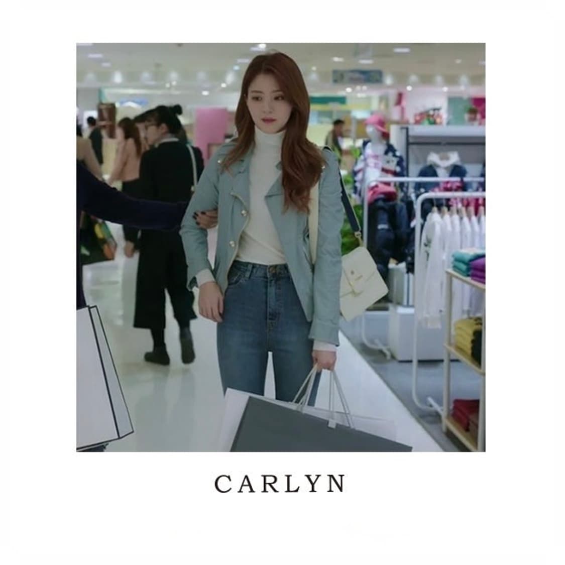 칼린 한소희착용/뉴헤스터 숄더백 세트 아이보리 색상 상품이미지1