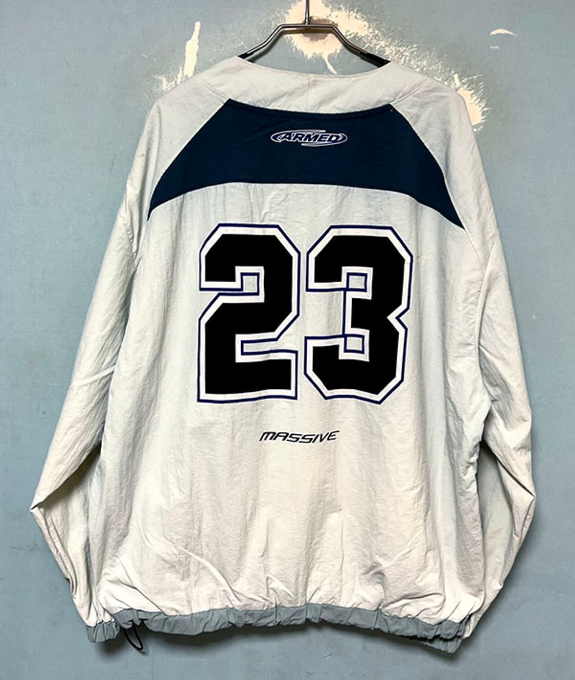 머슬암드 23 남자 우븐 맨투맨 춘추 브이넥 오버핏 XL 105-110 상품이미지2