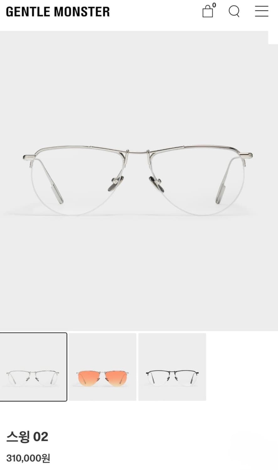 젠틀몬스터 스윙 02 안경 상품이미지1