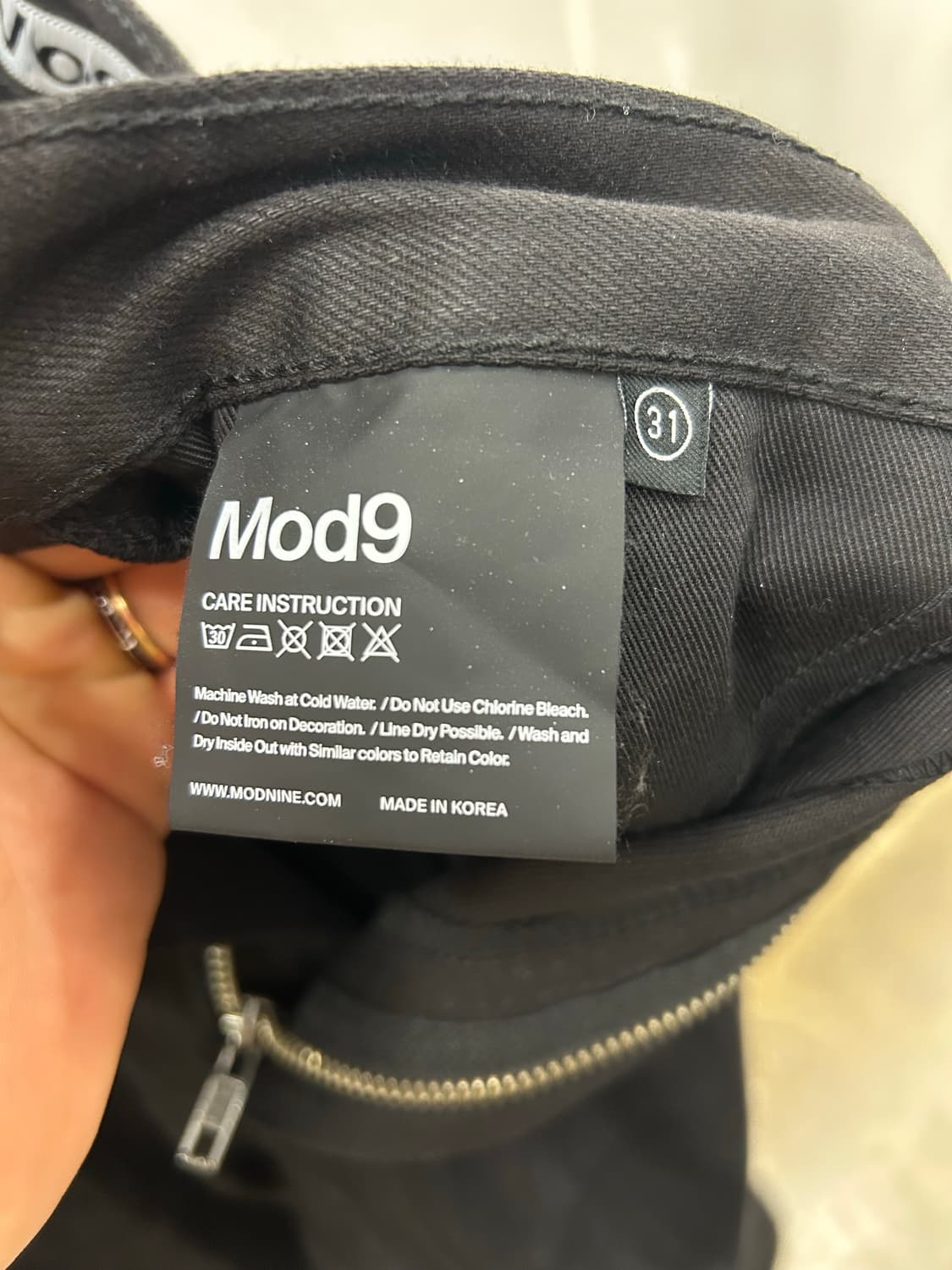 Mod9 블랙 와이드 팬츠 상품이미지6