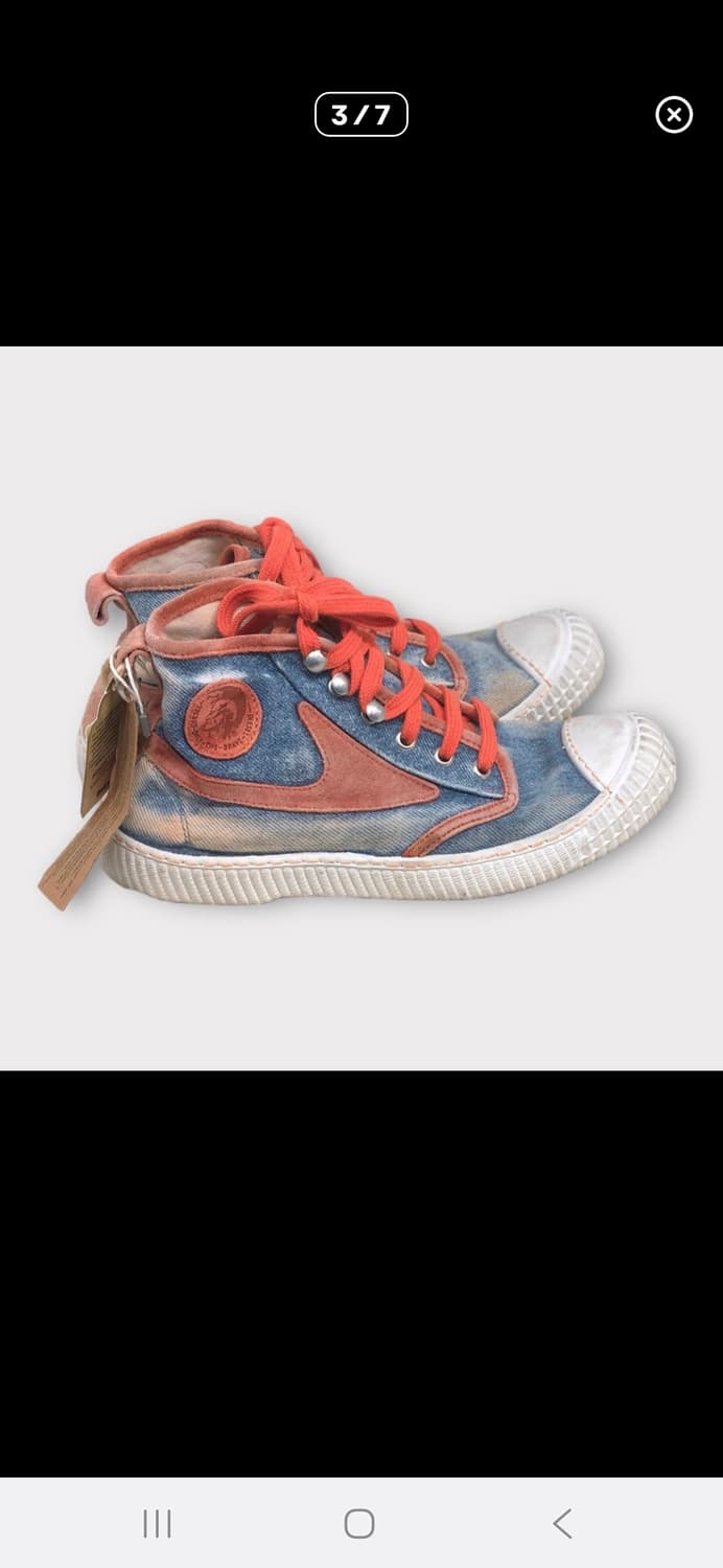 (마지막특가) 디젤 더티워싱 데님하이탑 스니커즈 상품이미지3