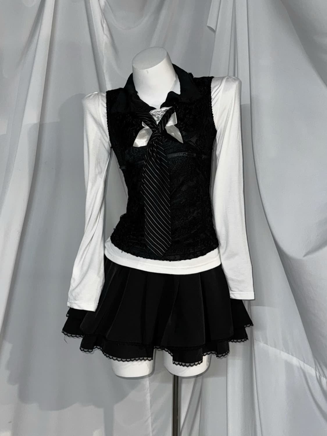 (6pcs) 무채색 데일리 공겜여주 고스오리엔탈 코디세트 상품이미지8