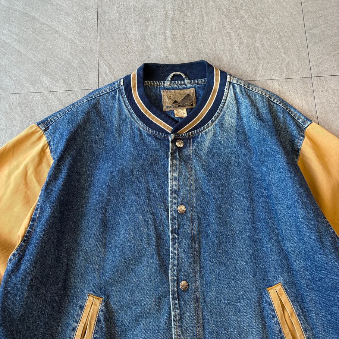 빈티지 데님 베이스볼 자켓  상품이미지3