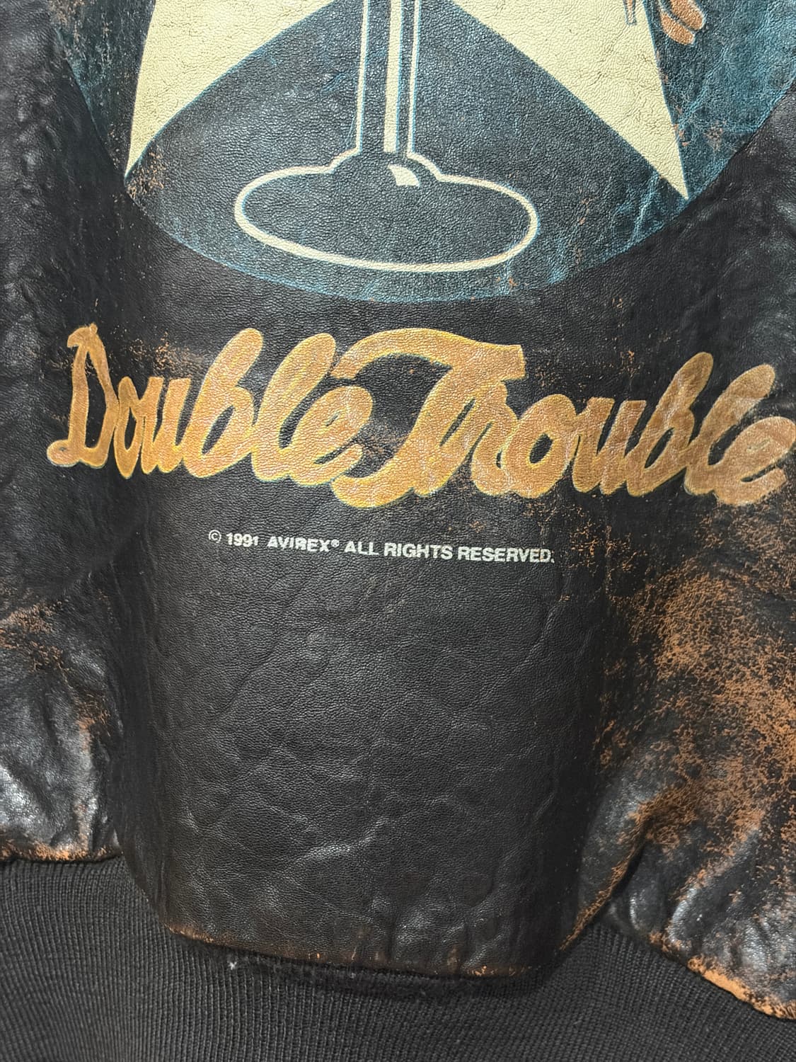 90s Avirex 핀업걸 A-2 레더 자켓 상품이미지8