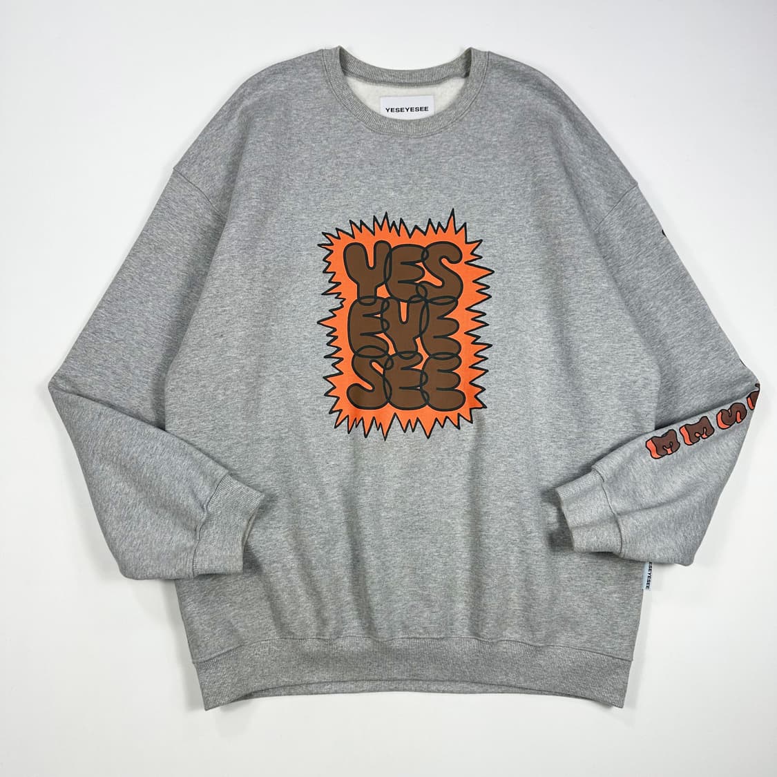 예스아이씨 사이드라인 그레이 맨투맨 (실측 XXL) 상품이미지2