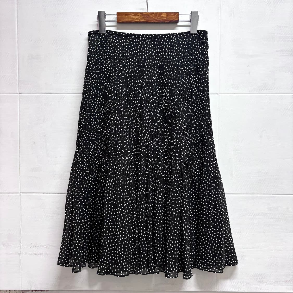 MADAM JOCONDE 도트 땡땡이 주름 플리츠 미디 스커트  JPN  상품이미지5