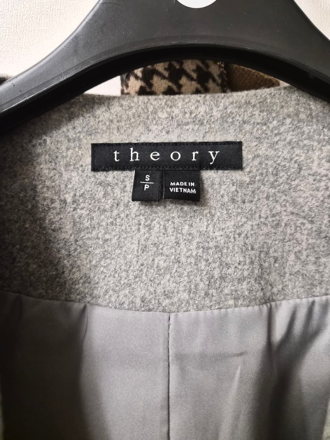 [정품] 띠어리(Theory) 울 x 램스킨 리얼 가죽 배색 롱 코트 상품이미지7