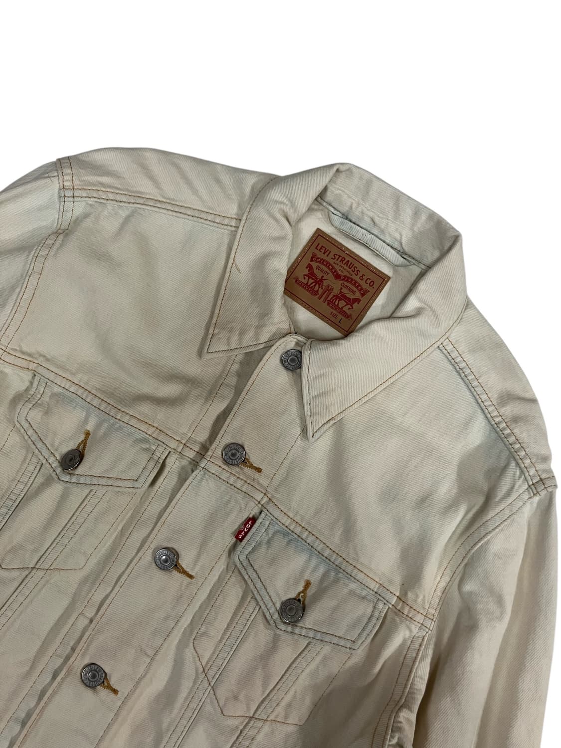 리바이스 플라워 자수 데님 자켓 L 상품이미지2