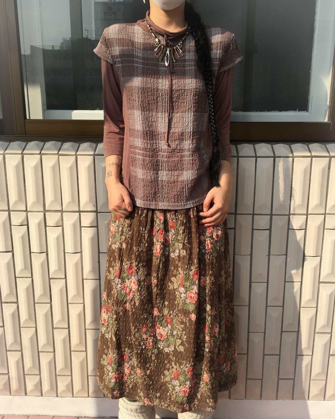 Layered point high neck sleeve 상품이미지1