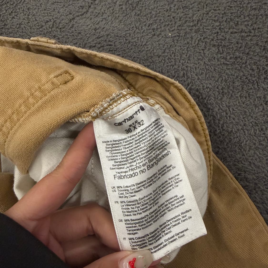 [ 정품/36X32 ] 칼하트 릴렉스드 핏 워크팬츠 상품이미지5