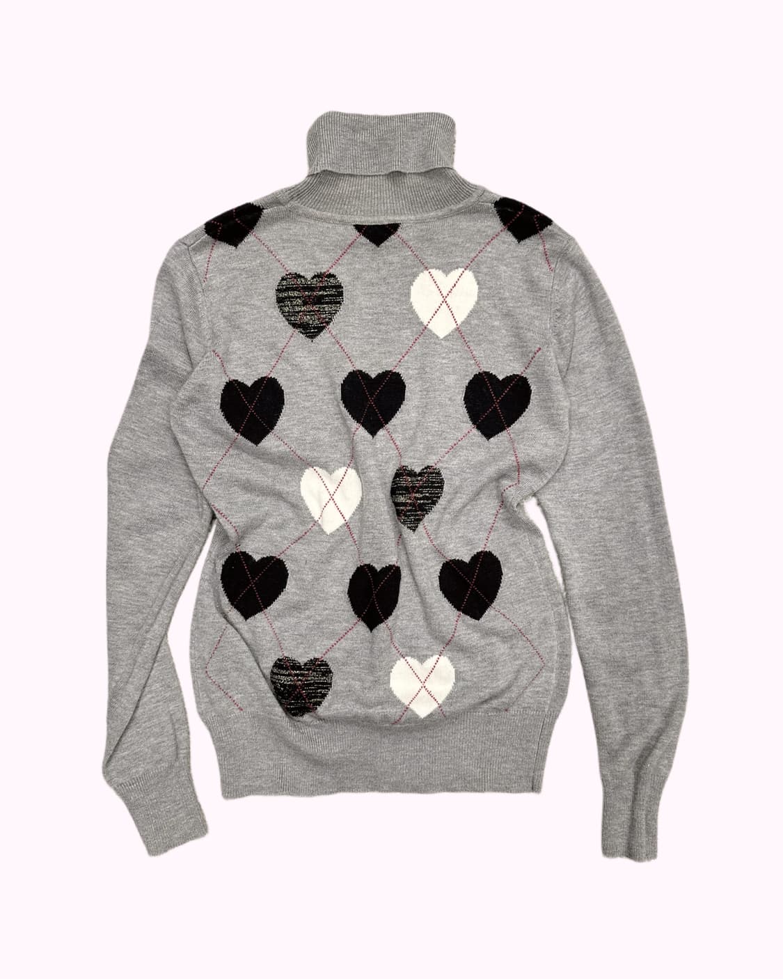 heart argyle turtle-neck knit 상품이미지4