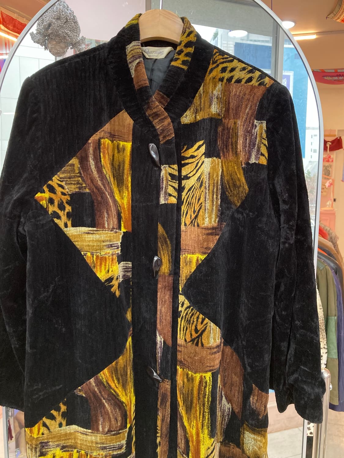 빈티지 패턴 벨벳 자켓 상품이미지3