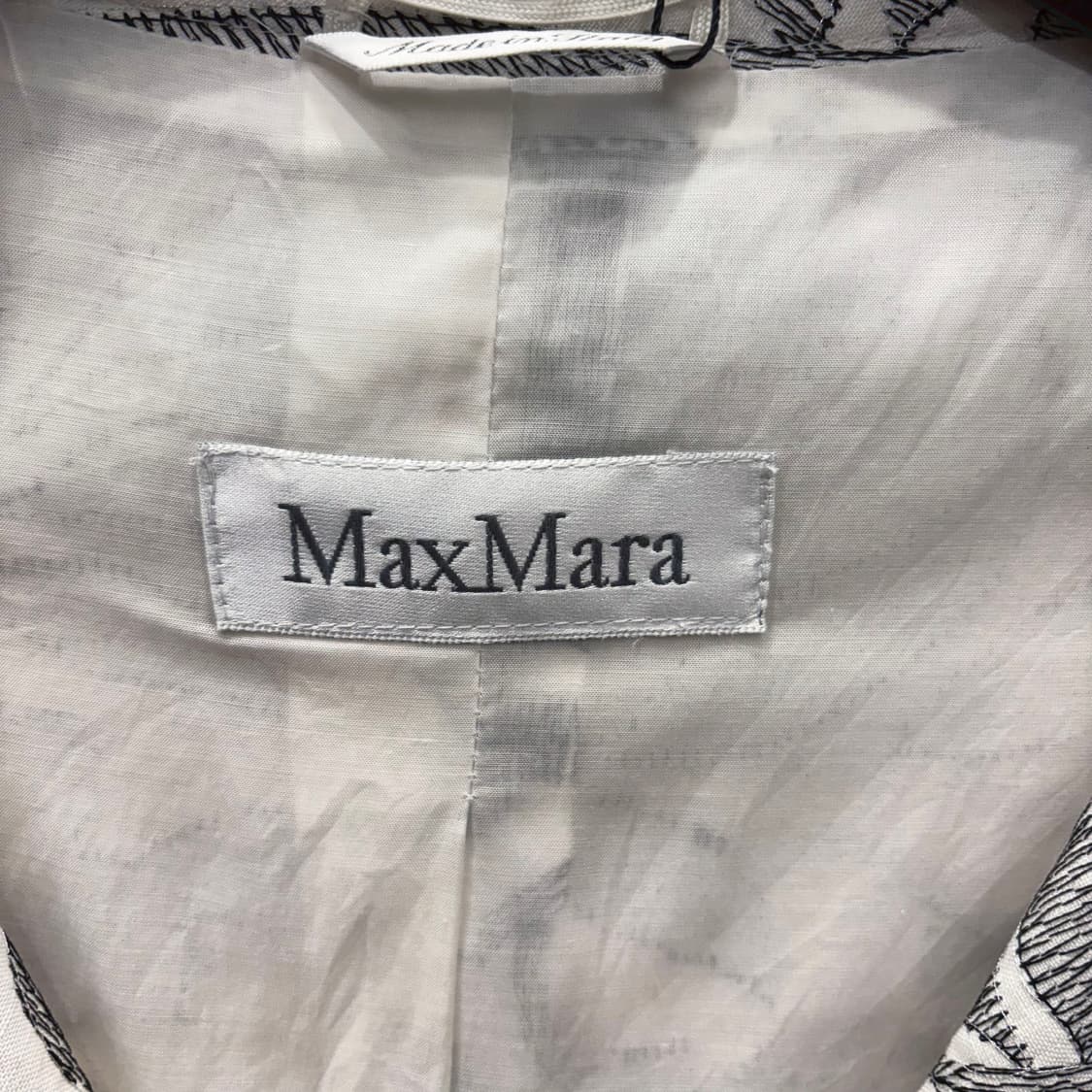 막스마라 린넨 블렌드 테일러드 자켓 그레이 플로럴 자수 디테일 아이보리 상품이미지7