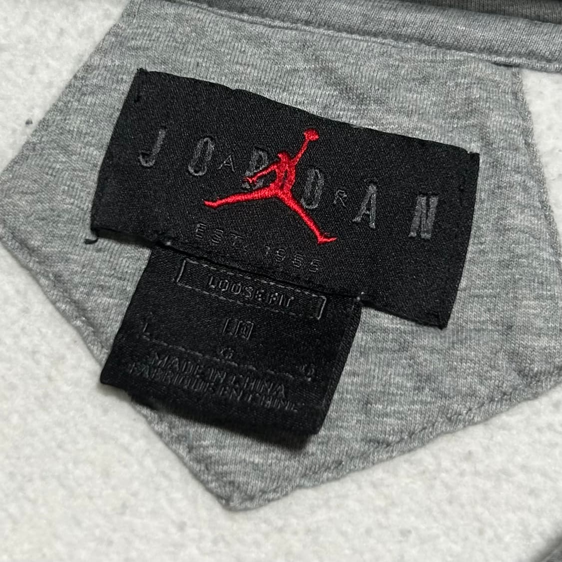 [L] Jordan 나이키 조던 플라이트 우먼즈 그레이 후드티 상품이미지5