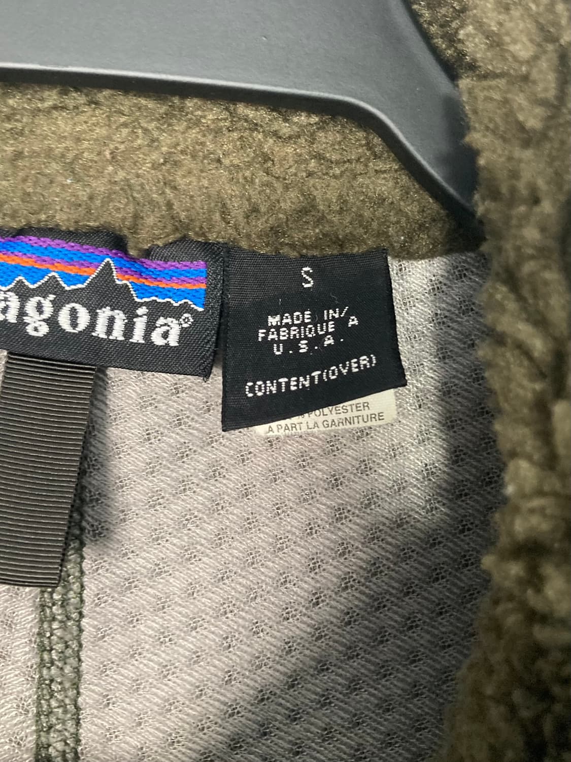 90's USA) 파타고니아 레트로-x 자켓 올리브카키 (S) 상품이미지2