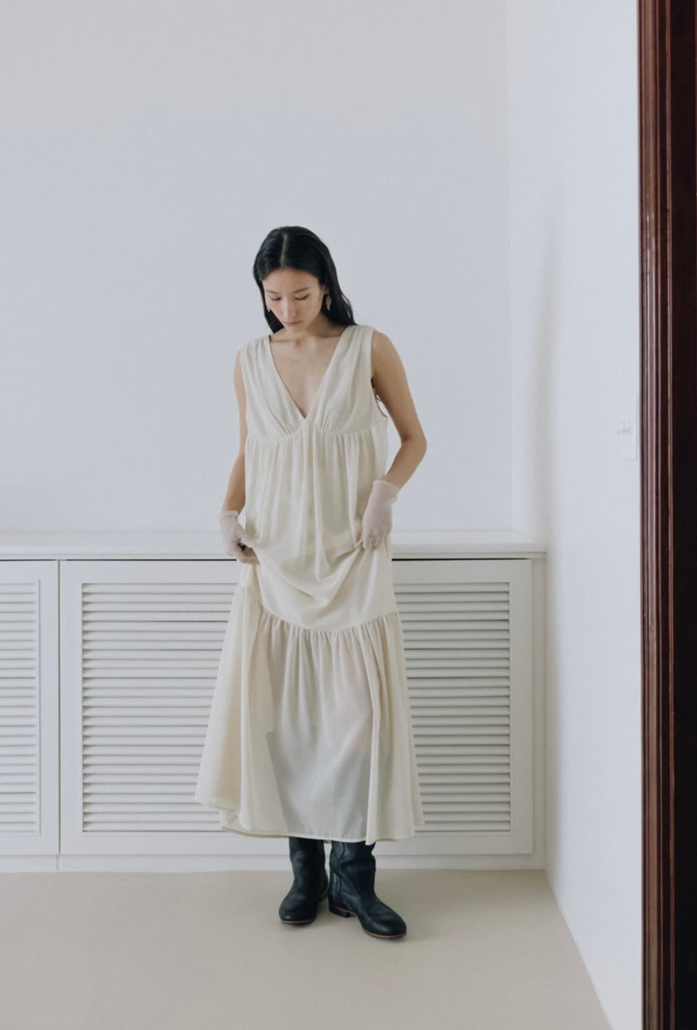 파르벵 VELORA SHIRRING SHEER DRESS 상품이미지8