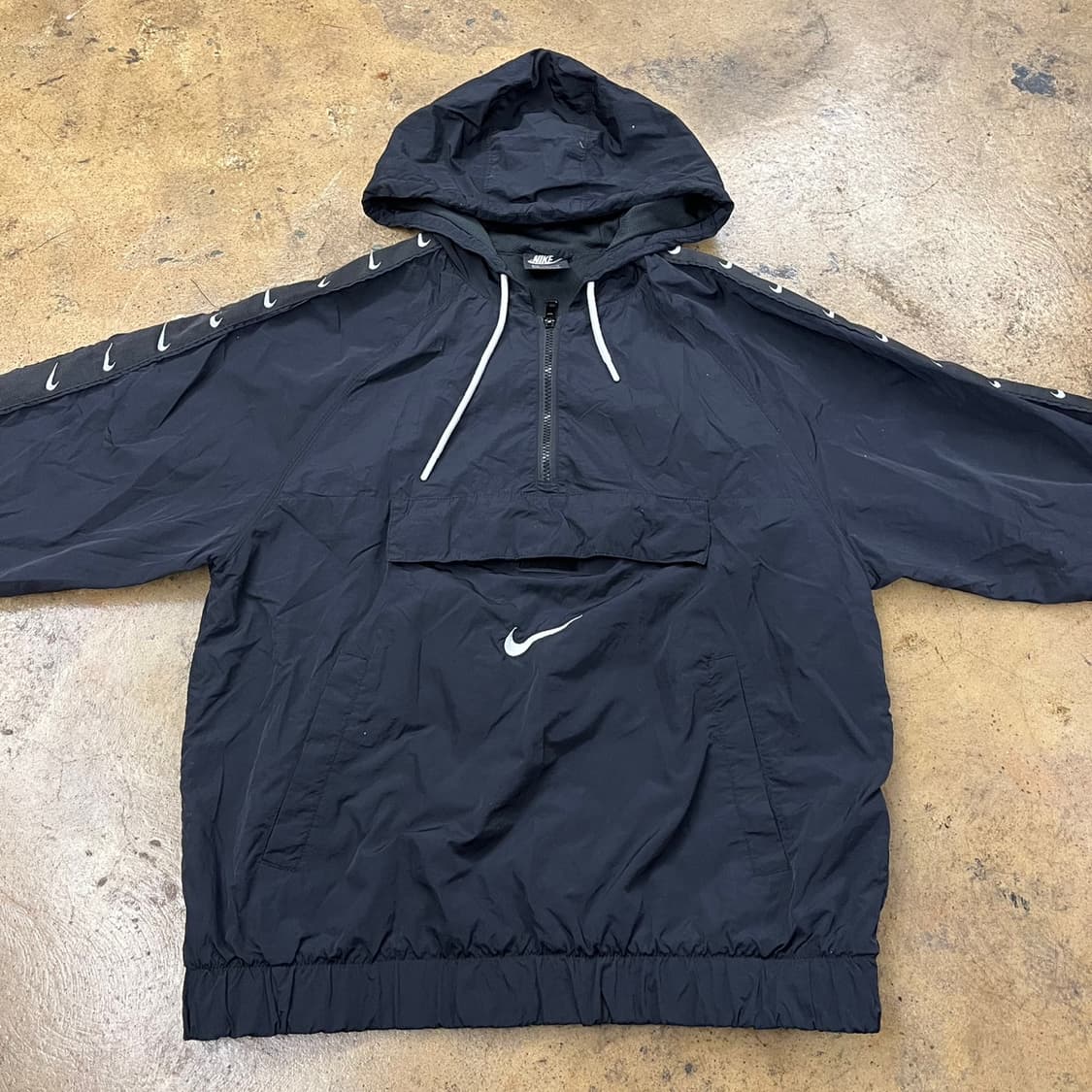 [정품/L] 나이키 스우시 블랙 아노락 바람막이 후드티 b8 상품이미지3