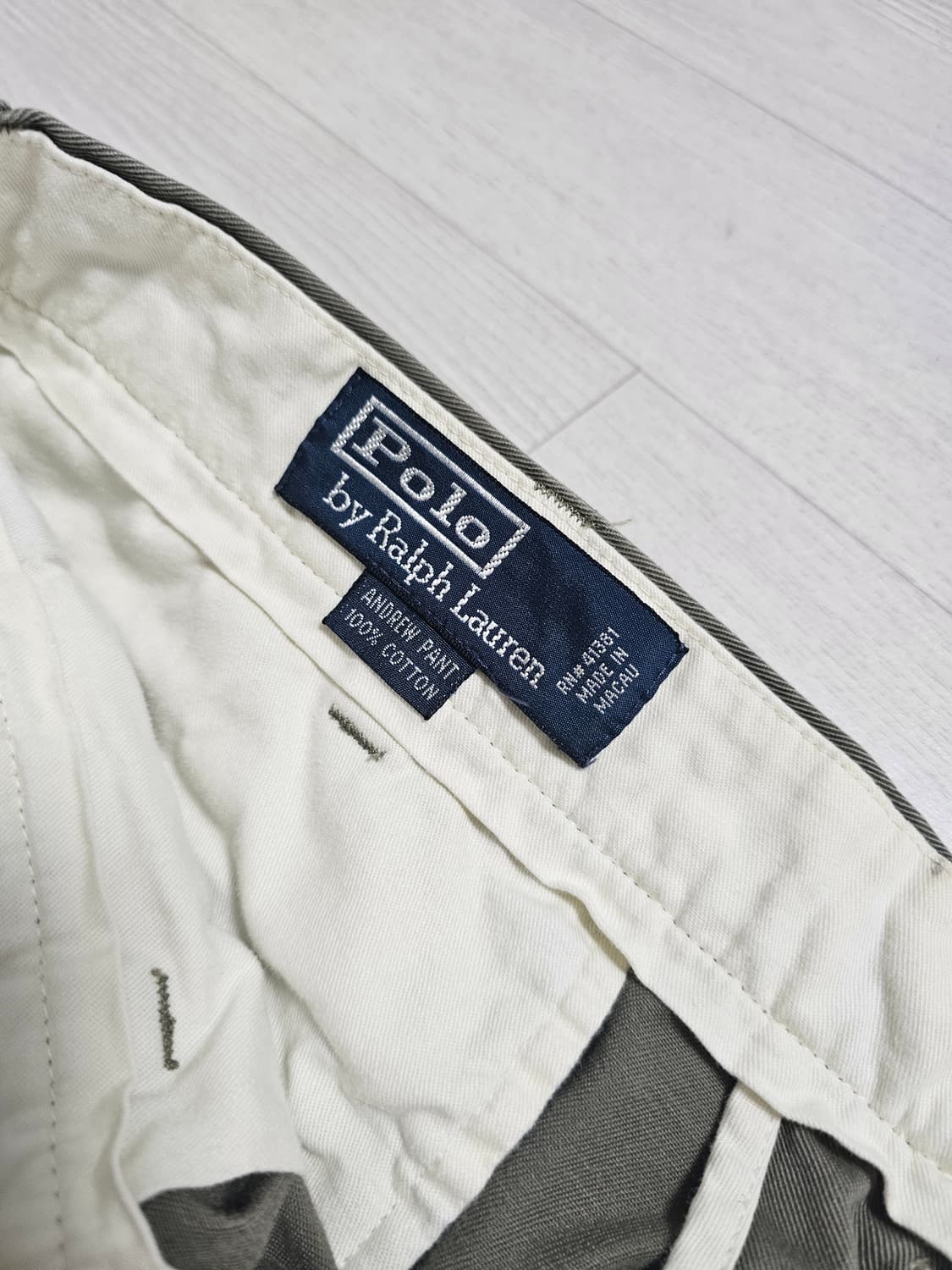 폴로 투턱 워시드 치노팬츠 34 상품이미지3