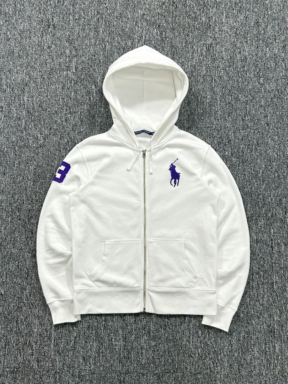 폴로 랄프로렌 빅포니 화이트 후드집업 L   상품이미지2