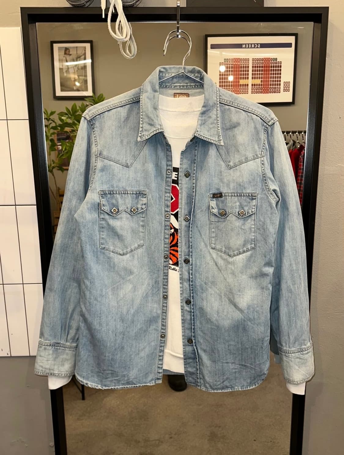 Lee riders vence exchange 웨스턴 데님 셔츠 상품이미지2