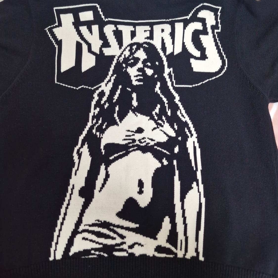 히스테릭 글래머 배드 애스 마마 니트 가디건 블랙 M사이즈 상품이미지5