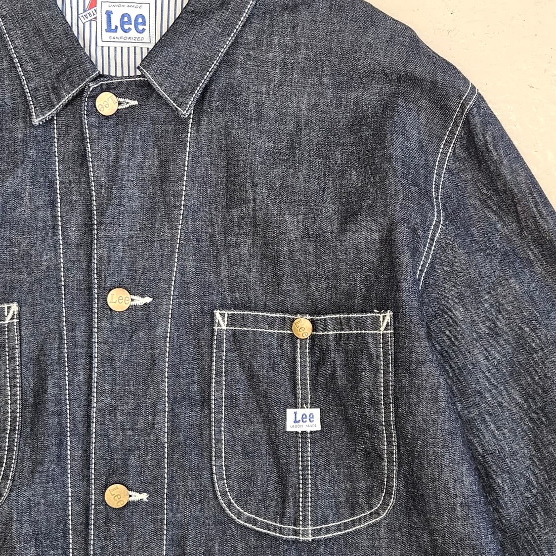 일본판 LEE union made 리 커버올 자켓 진청자켓 XL 상품이미지3