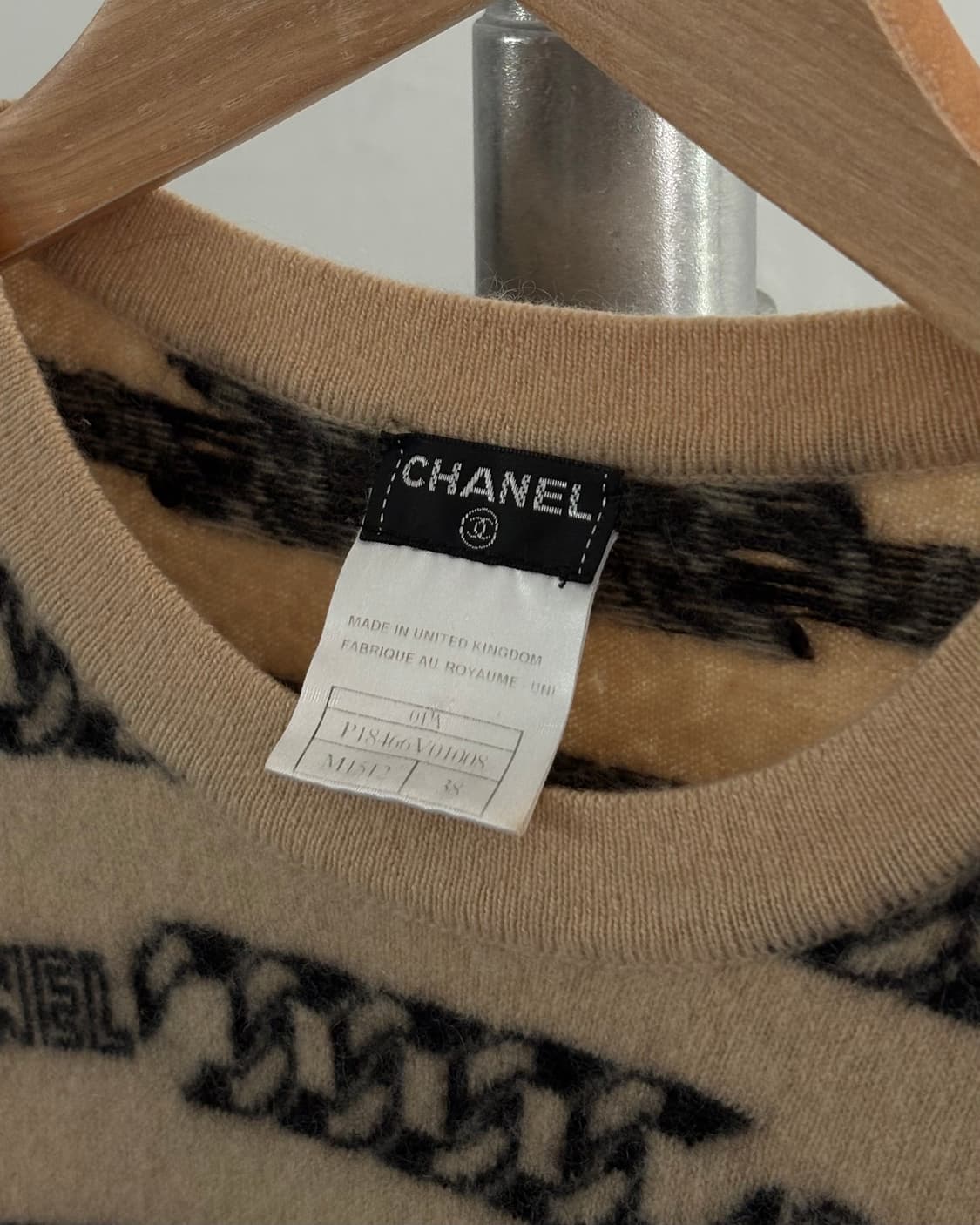 Chanel 샤넬 캐시미어 체인 로고 니트 상품이미지8