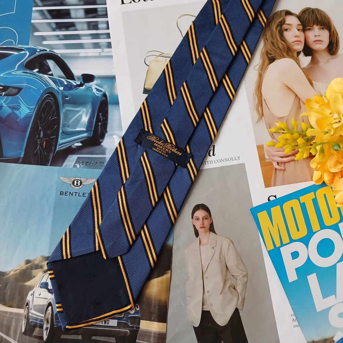 브룩스브라더스 실크 스트라이프 넥타이 9.4cm A등급 A19522
 상품이미지4