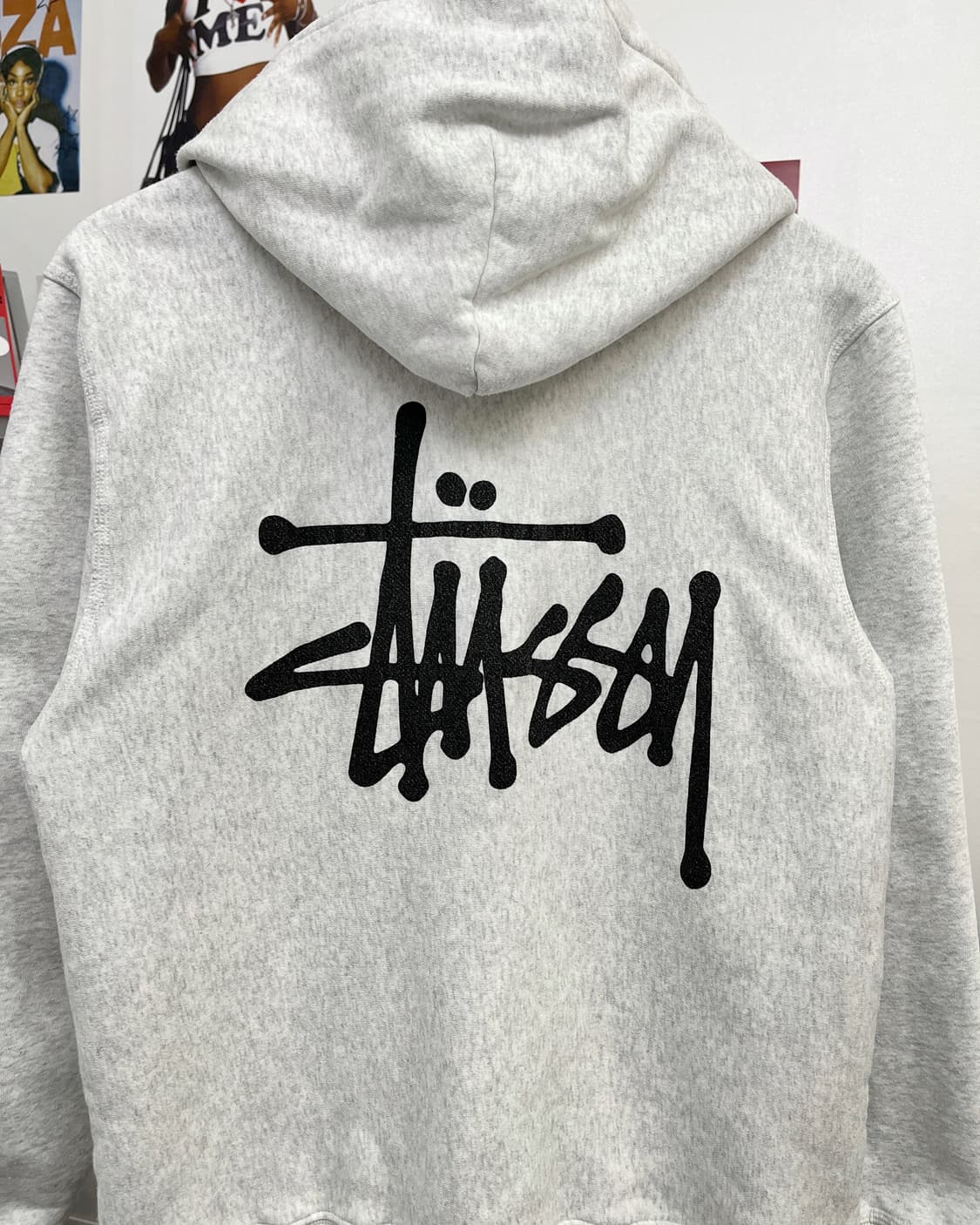 스투시 스탁 빅로고 그레이 후드집업 상품이미지8