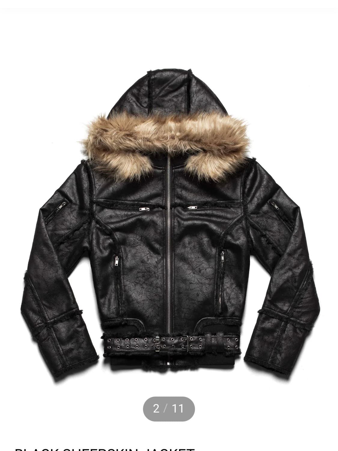 racer 블랙쉽스킨자켓 Black sheepskin jacket 상품이미지3