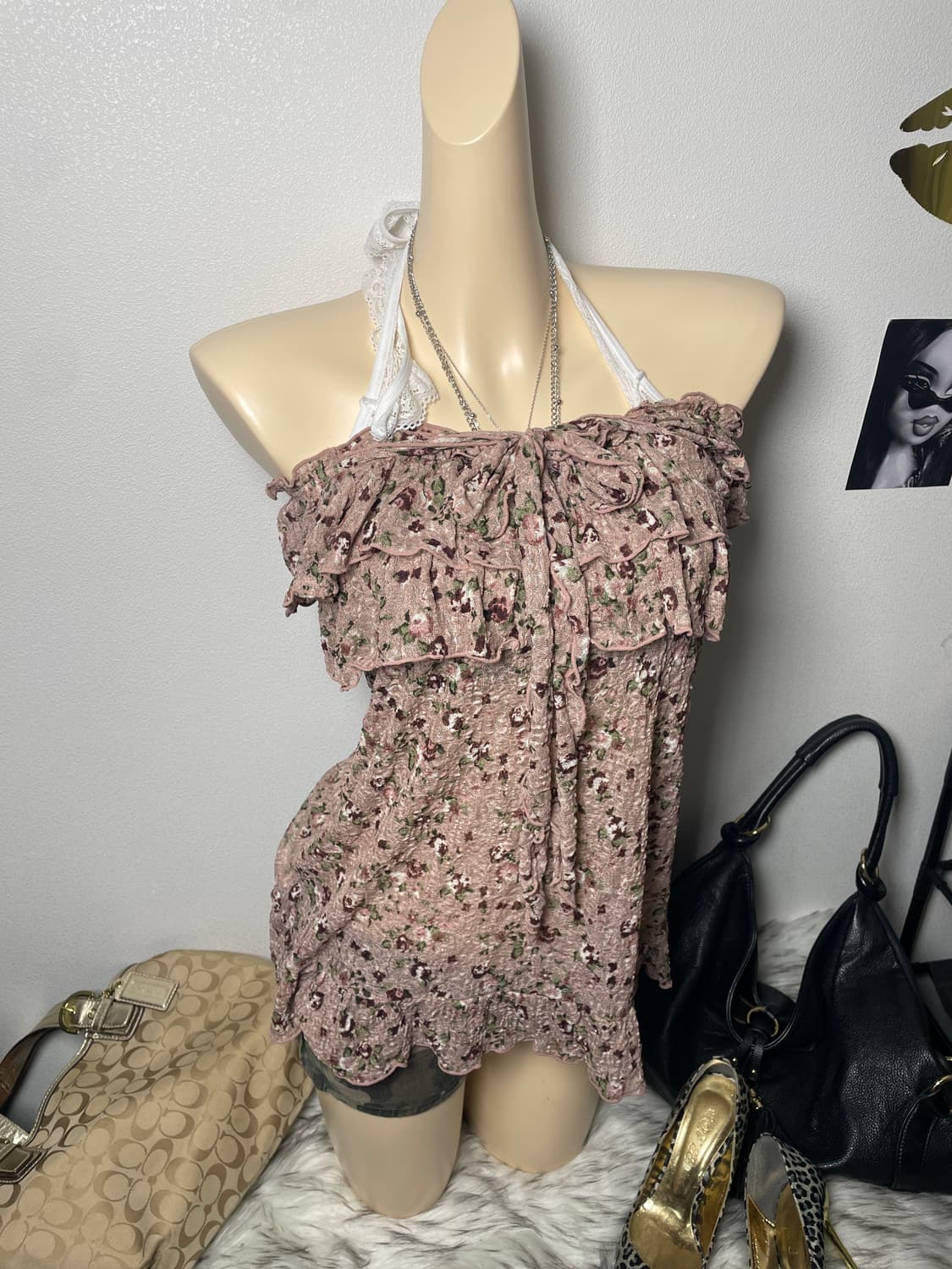 Rosa cherry Flower blouse 상품이미지4