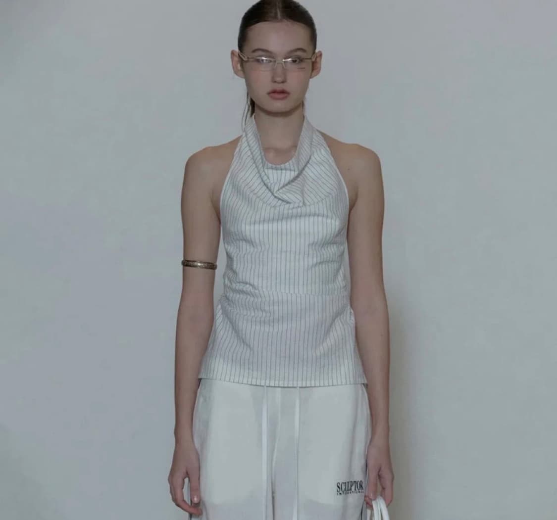 스컬프터 드레이프 홀터넥 상품이미지3