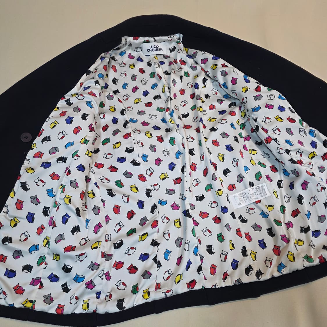 LUCKYCHOUETTE 네이비 울 코튼 코트 | Women 36 상품이미지3