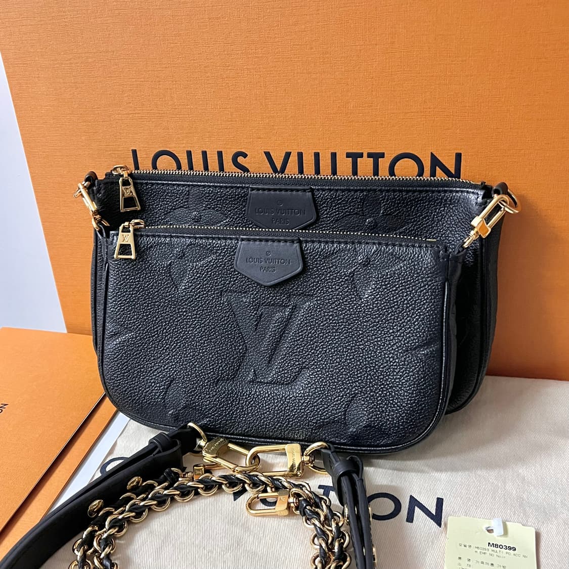 [S급/정품] 루이비통 멀티 포쉐트 악세수아 블랙 가방 상품이미지2