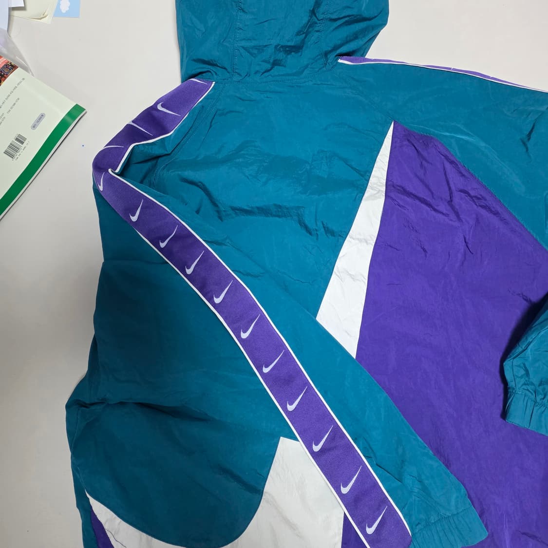 나이키 아노락 바람막이 틸 / 퍼플 스우시 상품이미지4