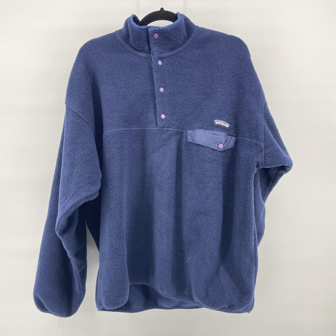 90s 파타고니아 신칠라 스냅-T 네이비/퍼플 코스타리카 상품이미지1