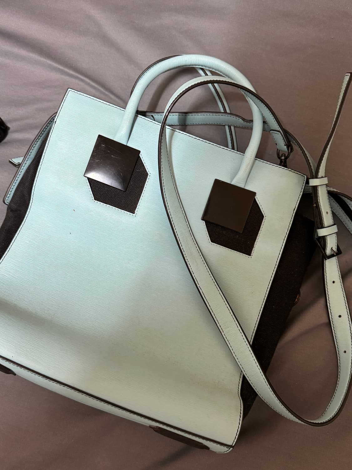 굿상아 리버 빅팩 천연소가죽/ 토트백 상품이미지1