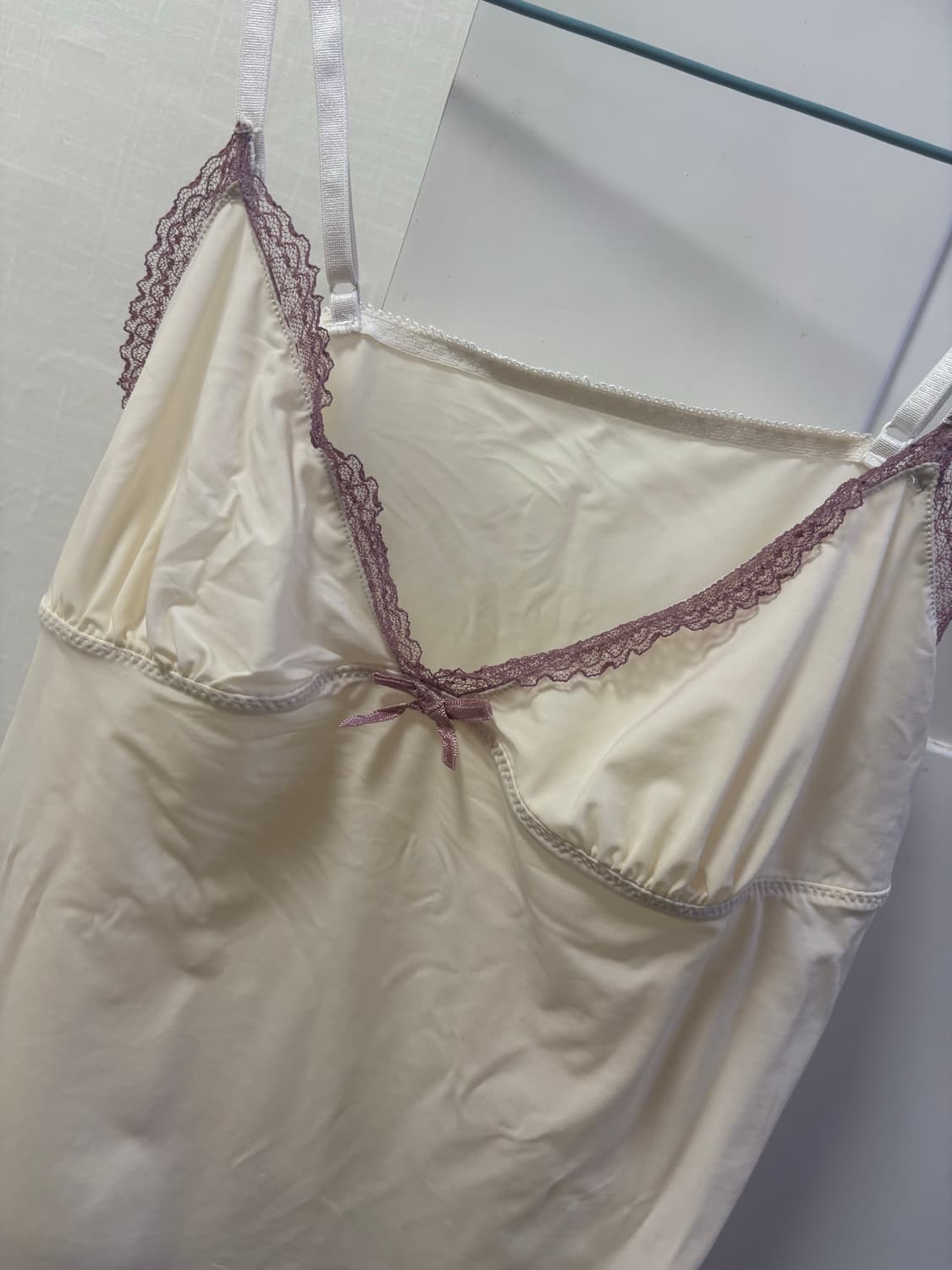 전남친 토스트깔) 보라+아이보리 빈티지 레이스 슬립 나시 상품이미지4