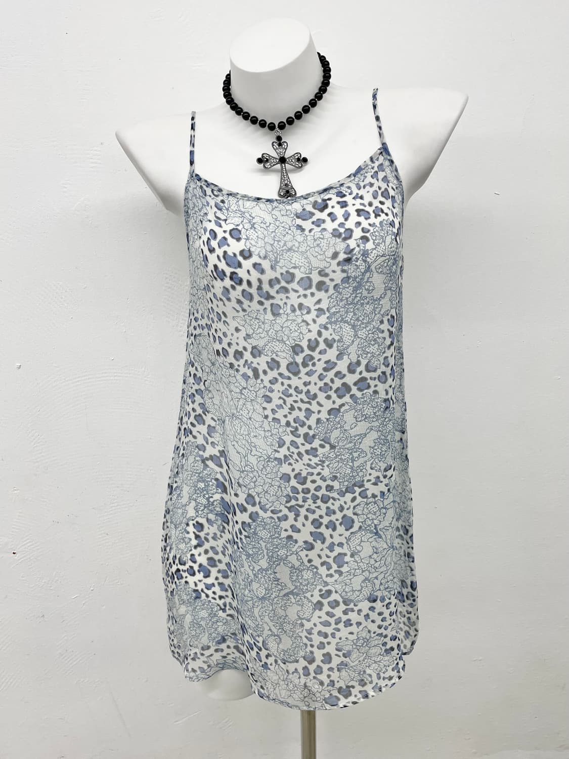 오리엔탈 블루 호피 슬립 상품이미지1