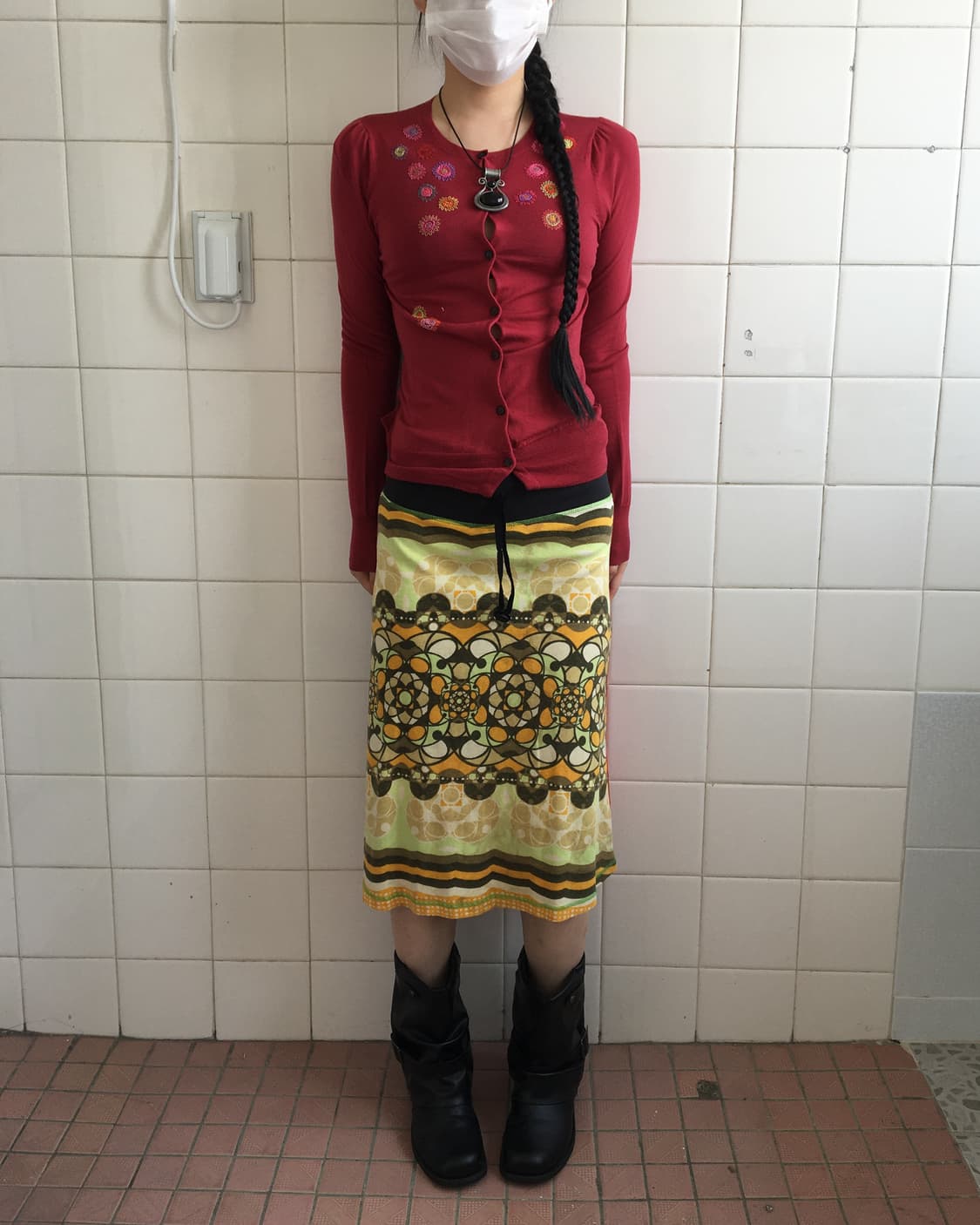 Embroidery point knit cardigan 상품이미지6