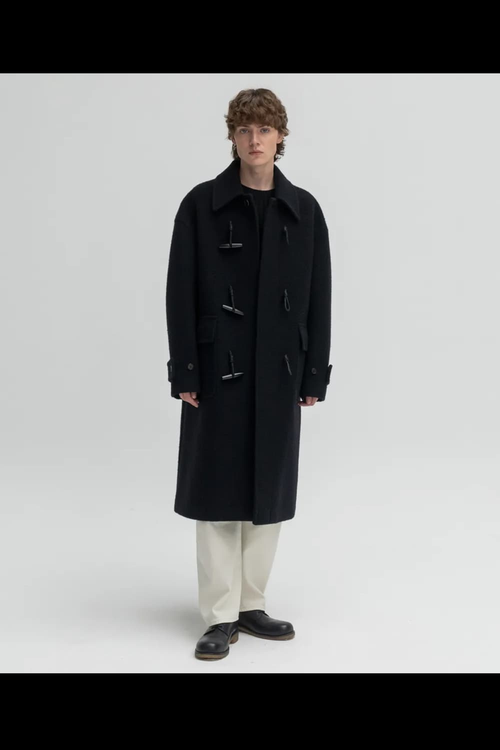 인사일런스 발마칸 더플 코트 블랙 M사이즈 상품이미지2