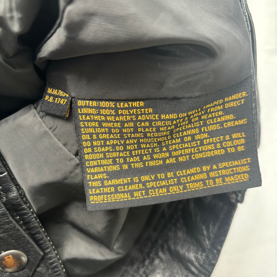 인더스트리 클로싱 빈티지 블랙 비대칭 레더 자켓 S 상품이미지9