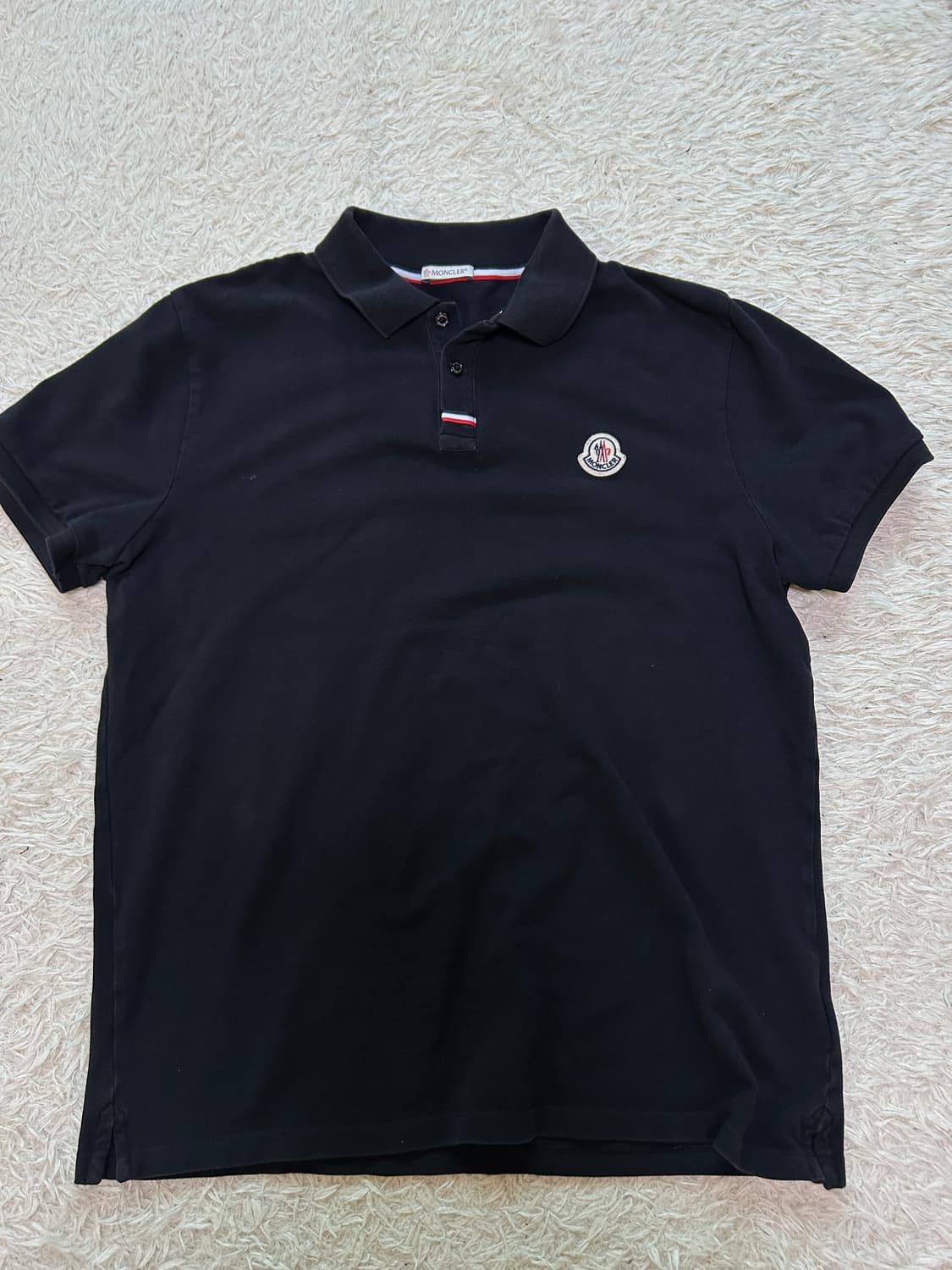 [XL] 몽클레어 카라 반팔티 블랙 상품이미지1