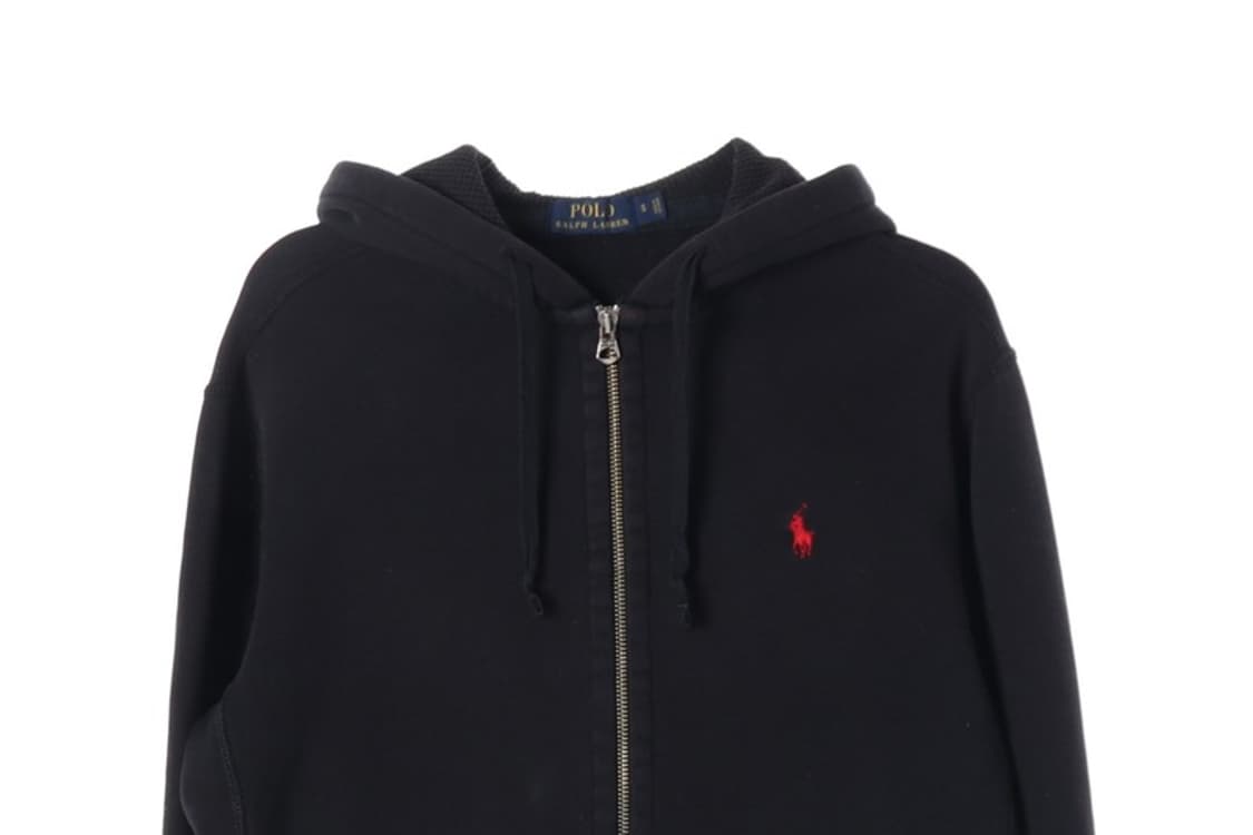 폴로 랄프로렌 기모 후드집업 블랙 S 상품이미지4