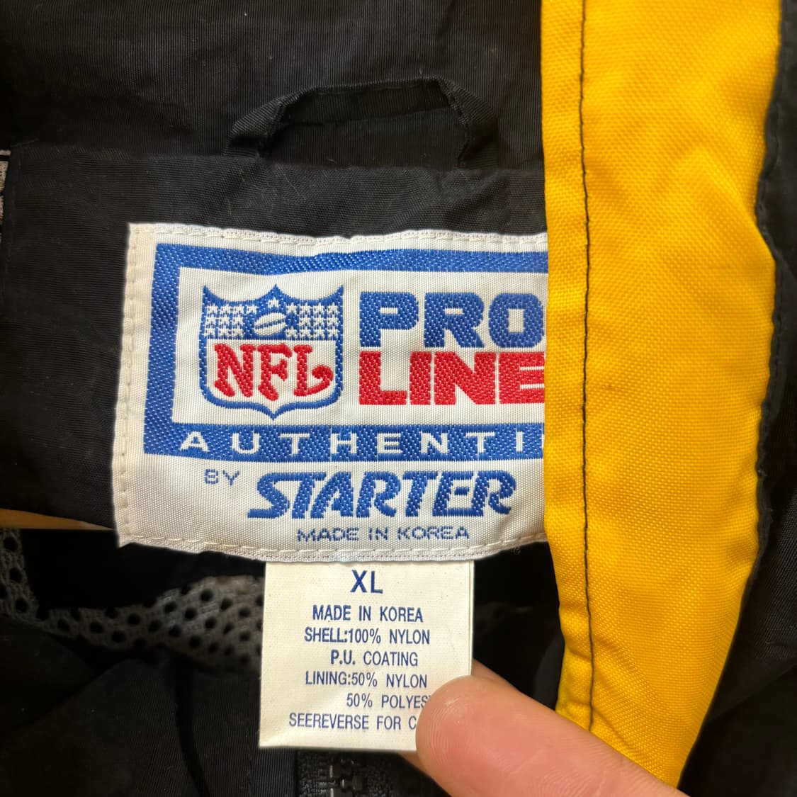 NFL X 스타터 90s 올드스쿨 피츠버그 스틸러스 바람막이 XL 상품이미지7