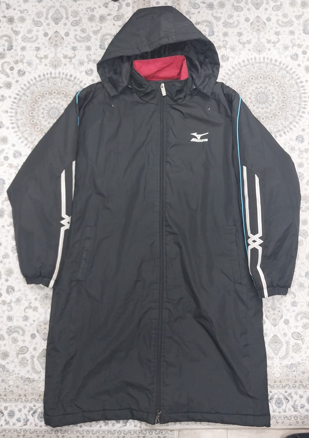 미즈노 블랙 롱 패딩 점퍼 (후드 탈부착 가능) 상품이미지1