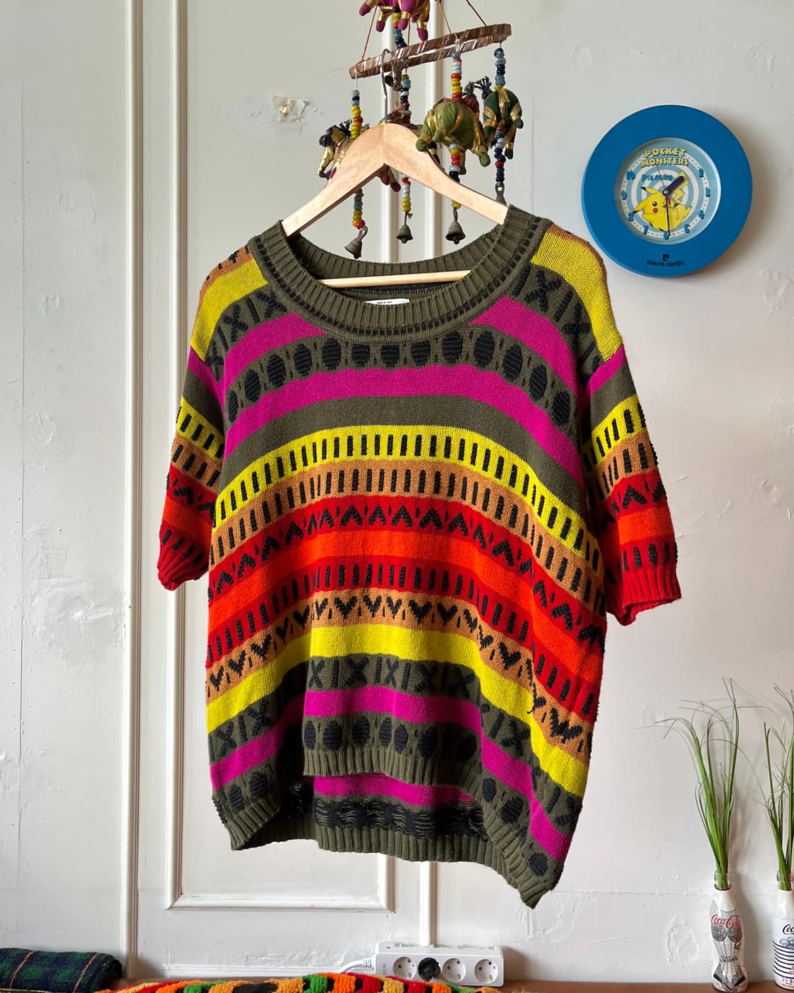 80-90s Benetton 1/2 Cable Summer Knit 상품이미지3