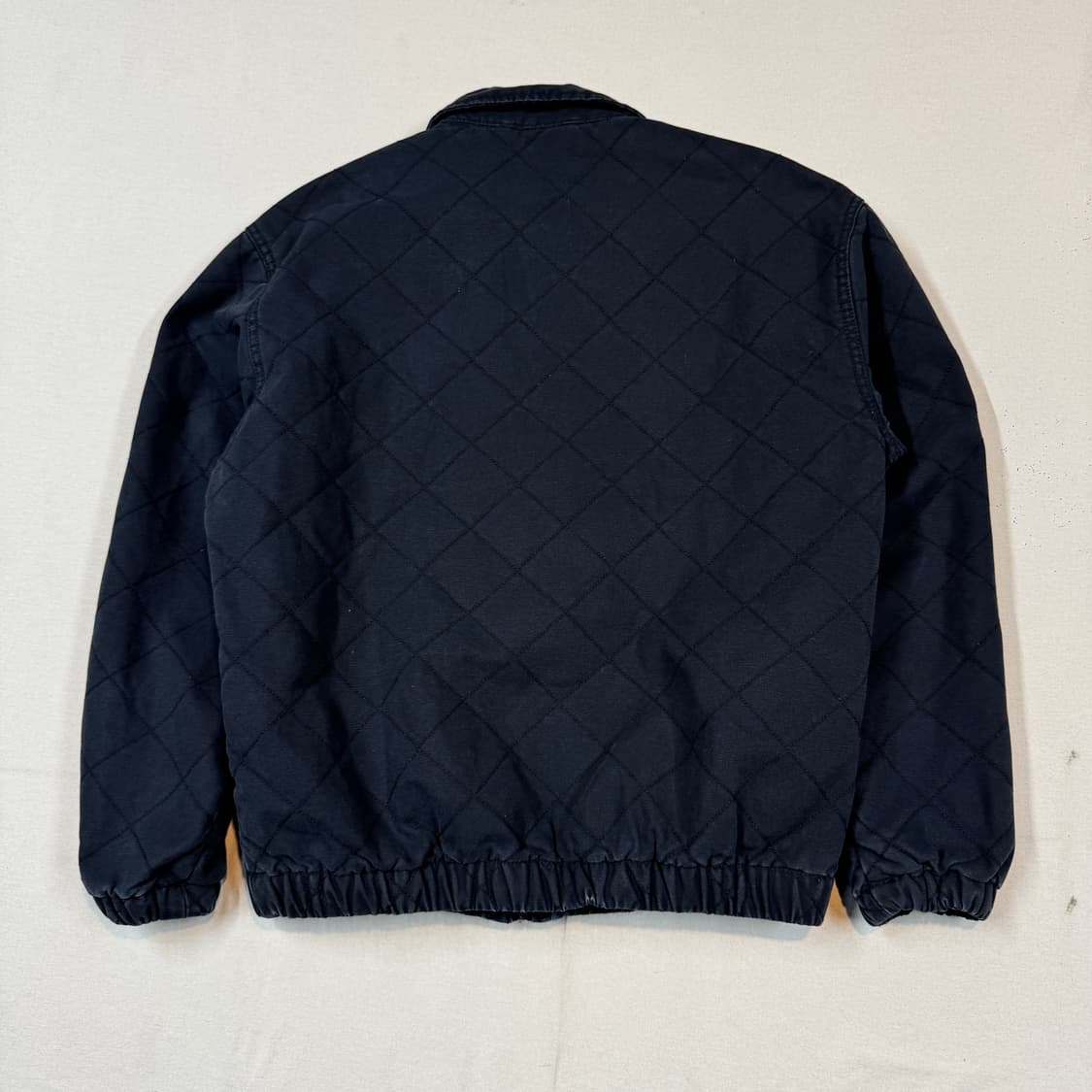 M) FOREVER 21 블랙 다이아몬드 퀼팅 블루종 자켓 상품이미지5