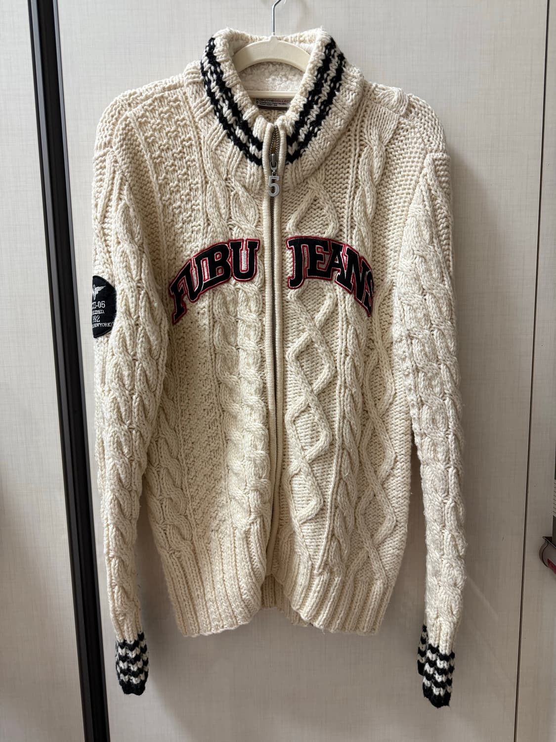 FUBU 후부 니트 집업 상품이미지1