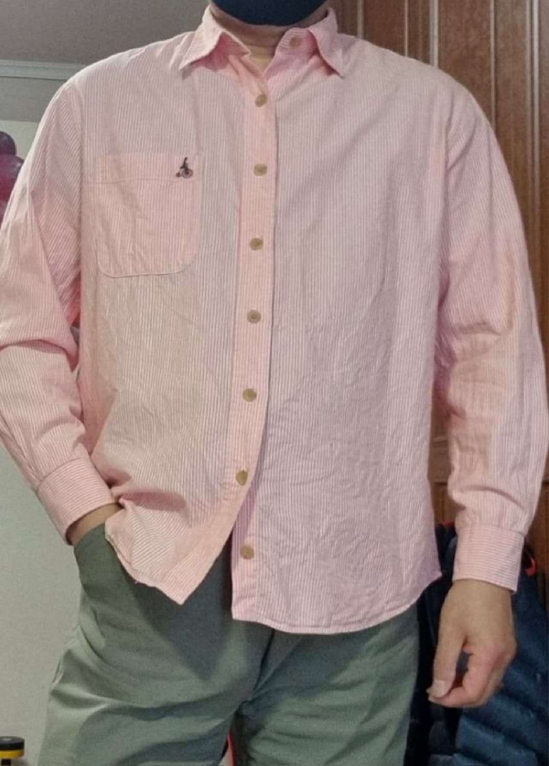 빈폴 핑크 스트라이프 롱슬리브 셔츠  100 상품이미지1